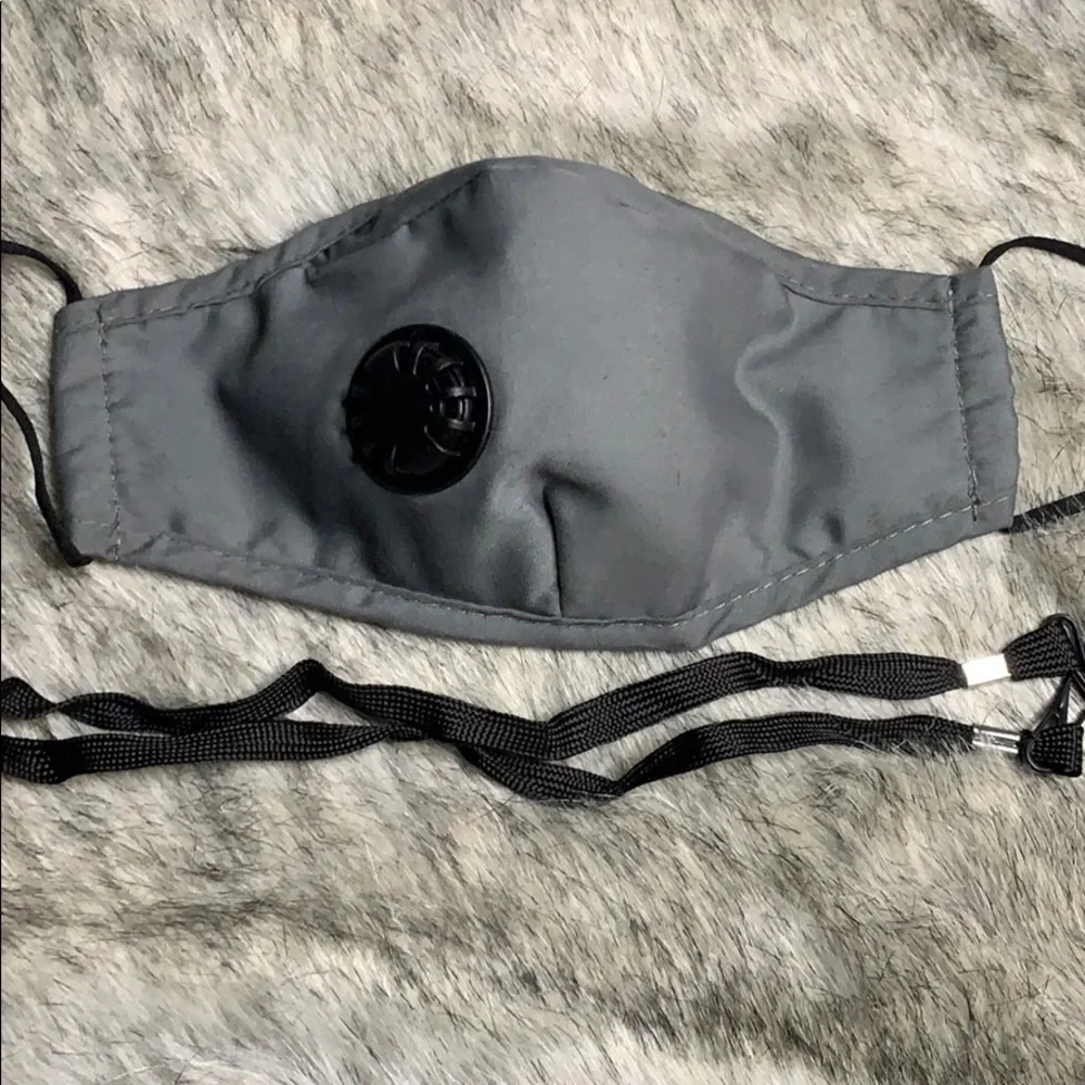 New Adult Masks with Valve, Filter Pocket, Lanyard